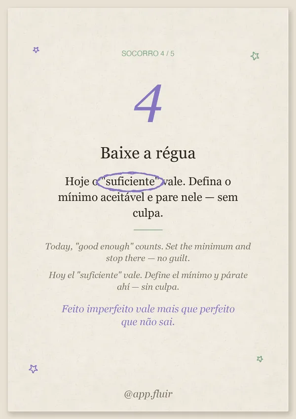 Página 5: Baixe a régua
